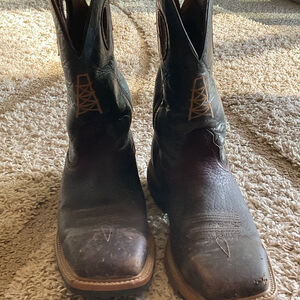 Men's Twisted X MLCS006 Lite Weight Work Boot Safety Toe Oiled Cognac/Blue Leath